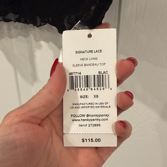 Hanky Panky Elegant Black Lace Top - Picture 4 of 4